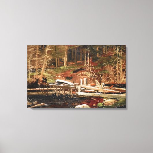 トム・トムソン – OLD LUMBER DAM ALGONQUIN PARK 1912 キャンバスプリント (正面)