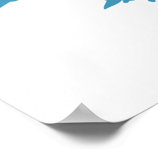 トム・ブルーとイエローのロゴ ポスター (角)