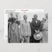 トム・ミックスとクーリッジ大統領 ポストカード (正面/裏面)