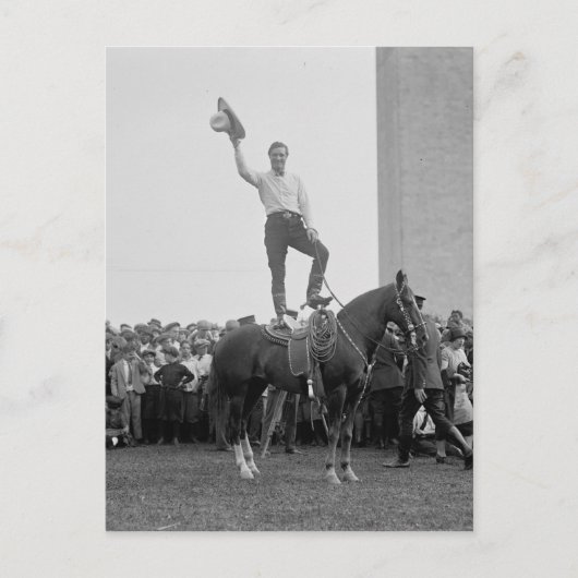 トム・ミックスは男の子のグループを楽しむ ポストカード (正面)