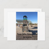 トム・ミックス記念アリゾナ ポストカード (正面/裏面)