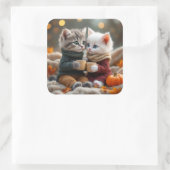 トム&ルナ - あたたかなカボチャのハグ スクエアシール (バッグ)