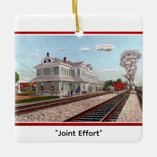 トム・ロックによる"Joint Effort" セラミックオーナメント (正面)