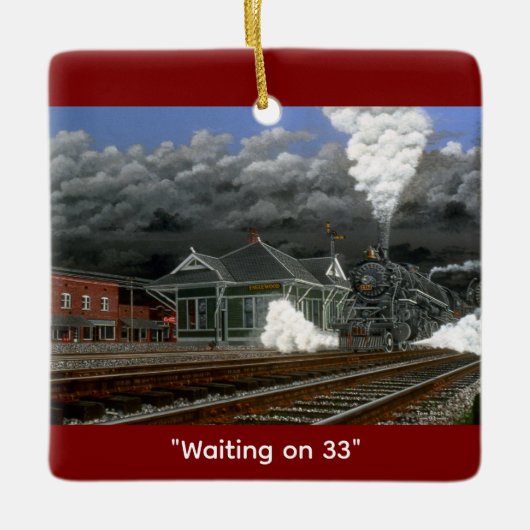 トム・ロックの「Waiting on 33」 セラミックオーナメント (正面)