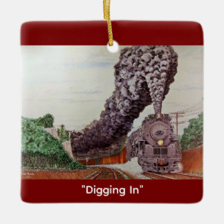 トム・ロック作 "Digging In" セラミックオーナメント