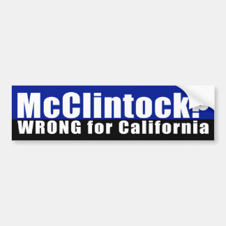 トムMcClintockか。 間違ったバンパーステッカー バンパーステッカー