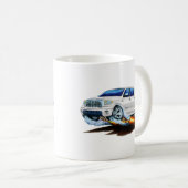 トヨタのツンドラCrewmaxの白のトラック コーヒーマグカップ (正面右)