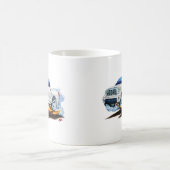 トヨタのツンドラCrewmaxの白のトラック コーヒーマグカップ (中央)