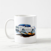 トヨタのツンドラCrewmaxの白のトラック コーヒーマグカップ (左)