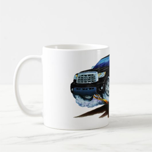 トヨタのツンドラCrewmaxの黒いトラック コーヒーマグカップ (左)