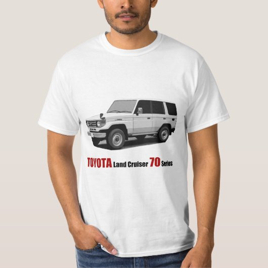 トヨタの土地の巡洋艦70シリーズHZJ77 Tシャツ (正面)