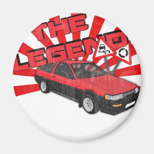 トヨタコロラAE86 マグネット (正面)