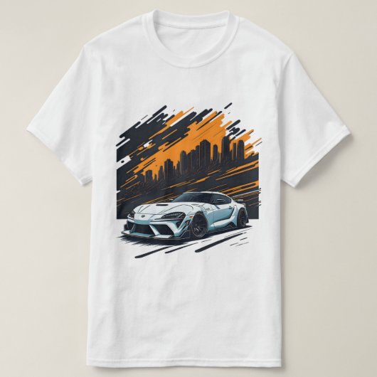 トヨタスープラmk5 JDMカーマニアTシャツ Tシャツ (デザイン正面)