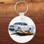 トヨタツンドラ・クルーマックス白トラック キーホルダー (正面)