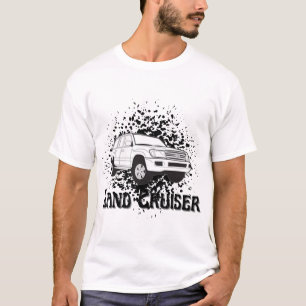 トヨタランドクルーザーレトロJ100オフロード車スプラッシュ Tシャツ