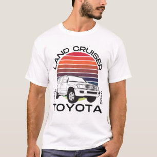 トヨタランドクルーザーレトロJ100オフロード車レトロ Tシャツ