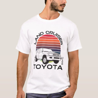 トヨタランドクルーザーレトロJ100オフロード車 Tシャツ