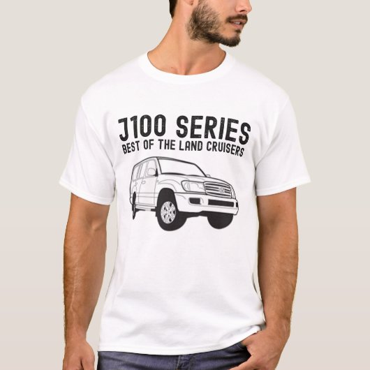 トヨタランドクルーザーレトロJ100オフロード車 Tシャツ (正面)
