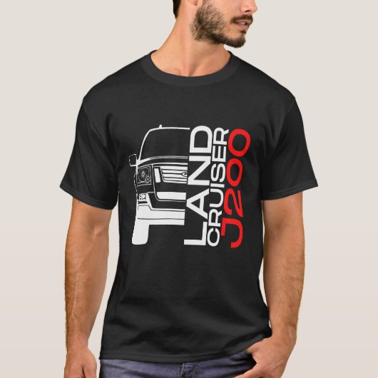 トヨタランドクルーザーJ200オフ車のロードカー Tシャツ (正面)