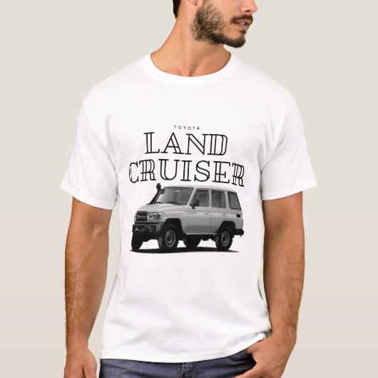 トヨタランドクルーザーVDJ76オフロード車 Tシャツ (正面)