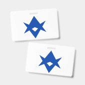 トヨタ市（日本）旗のネームバッジ バッジ (正面＆裏面)
