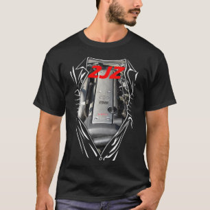 トヨタ2JZエンジンアート馬力超AWDカーCC Tシャツ