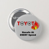 トヨタ: あらゆる速度で危険 缶バッジ (正面&裏面)