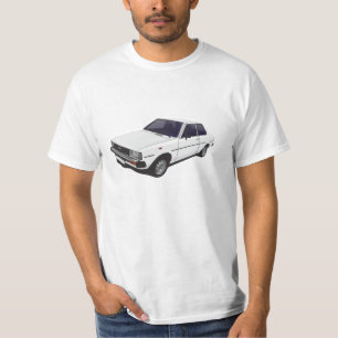 トヨタ・カローラDX KE70の2ドアの白のTシャツ Tシャツ