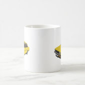 トヨタ・カローラDX KE70の4ドアの黄色 コーヒーマグカップ (中央)