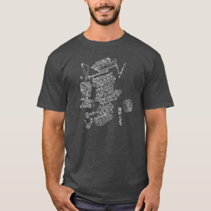 トヨタ・カローラMR2エンジン4AGE Tシャツ