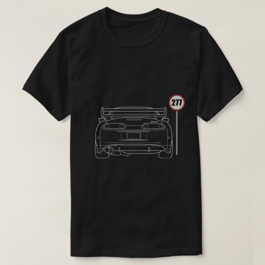 トヨタ スープラ MK4 ラインアート Tシャツ - JDM スポーツ (デザイン正面)