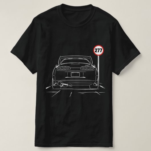 トヨタ スープラ MK4 ラインアート Tシャツ - JDM スポーツ (デザイン正面)