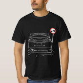 トヨタ スープラ MK4 ラインアート Tシャツ - JDM スポーツ (正面)