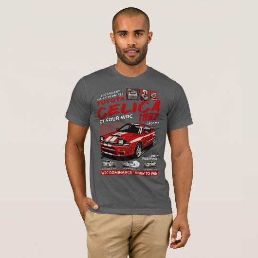 トヨタ セリカ GT-Four WRC ラリー Tシャツ (正面フル)