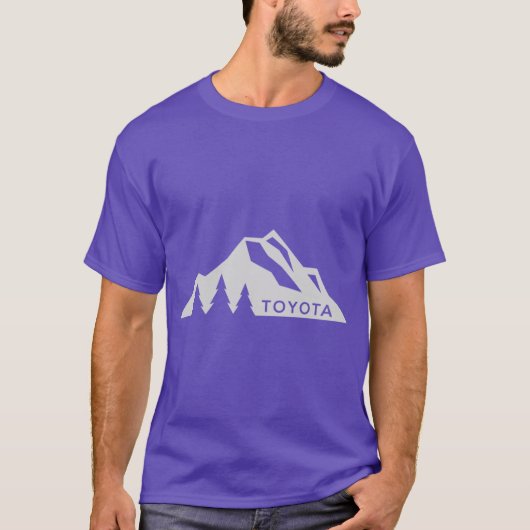 トヨタ マウンテン ロゴ バージョン 3 ホワイト Tシャツ (正面)