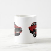 トヨタHiluxの積み込み赤2つのxのイメージ コーヒーマグカップ (中央)
