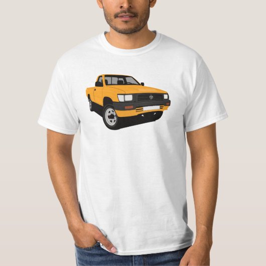 トヨタHiluxの積み込み-オレンジ- Tシャツ (正面)