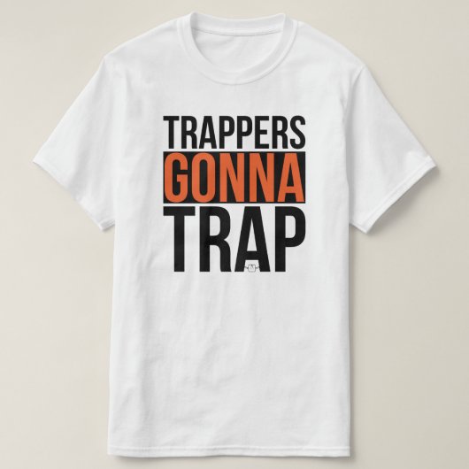 トラおもしろいッピングシャ男性へツ Tシャツ (デザイン正面)