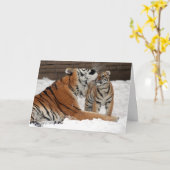 トラおよびカブスの母の日カード カード (黄色い花)