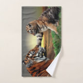 トラおよびカブスデジタルの版浴室タオルセット バスタオルセット (ハンドタオル)