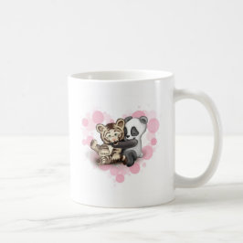 トラおよびパンダ コーヒーマグカップ