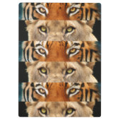 トラおよびライオンの目の写真 クリップボード (裏面)