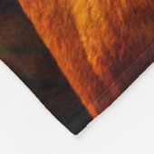 トラおよび日没 フリースブランケット (角)