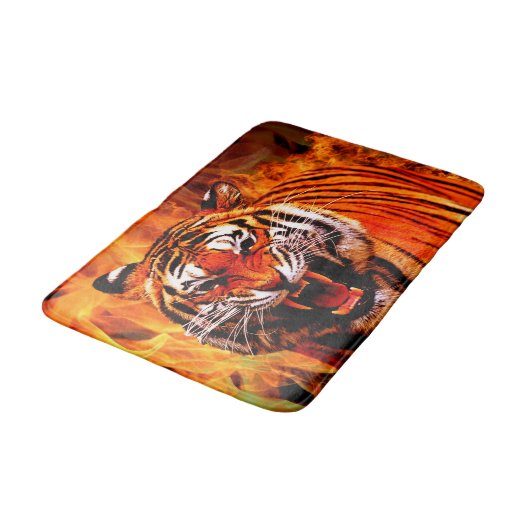 トラおよび炎 バスマット (アングル)