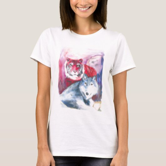 トラかオオカミ Tシャツ (正面)