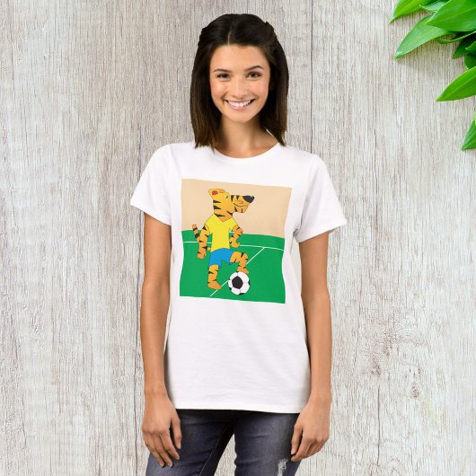 トラがサッカー Tシャツ