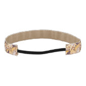 トラが付いている熱帯花パターン アスレチックヘッドバンド (裏面)