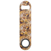 トラが付いている熱帯花パターン スピード栓抜き (裏面)