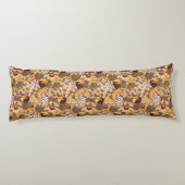 トラが付いている熱帯花パターン ボディピロー (裏面)