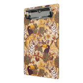 トラが付いている熱帯花パターン ミニクリップボード (アングル2)